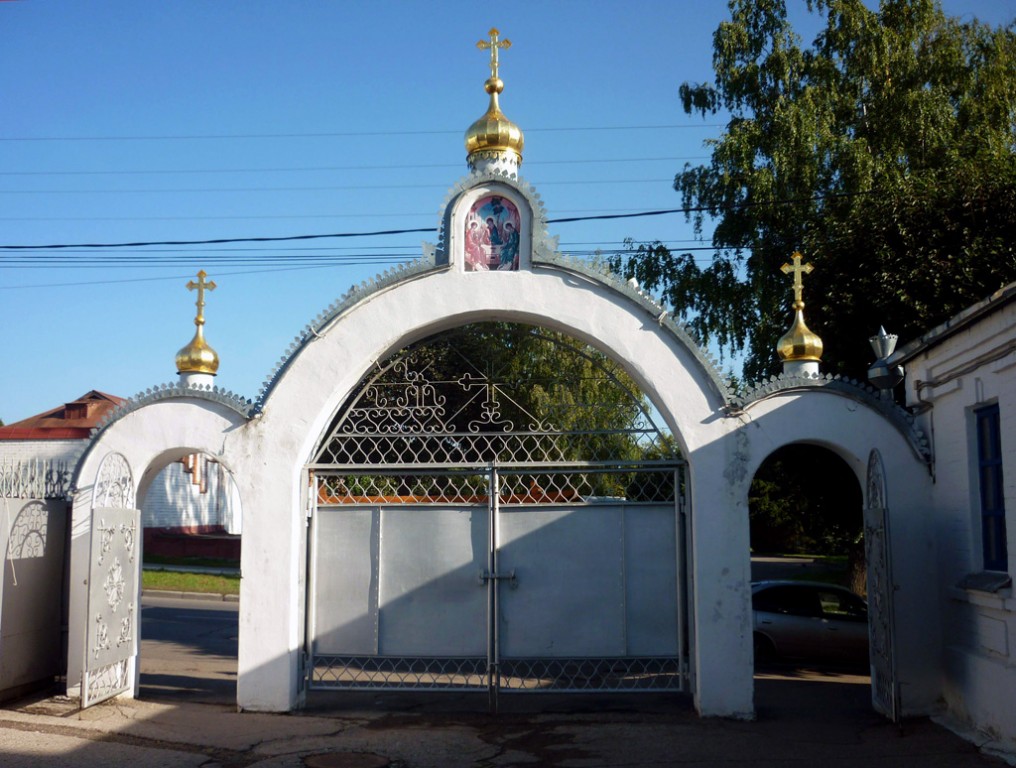 Кафедральный собор Введения во храм Пресвятой Богородицы, Чебоксары (Чебоксары, город, Республика Чувашия). дополнительная информация, главные ворота, вид от собора