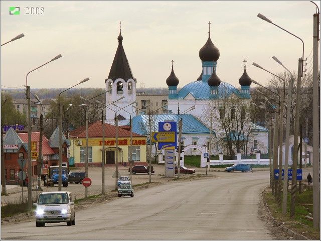 Церковь Казанской иконы Божией Матери, Гороховец (Гороховецкий район, Владимирская область). дополнительная информация, Панорама с ул.Московской