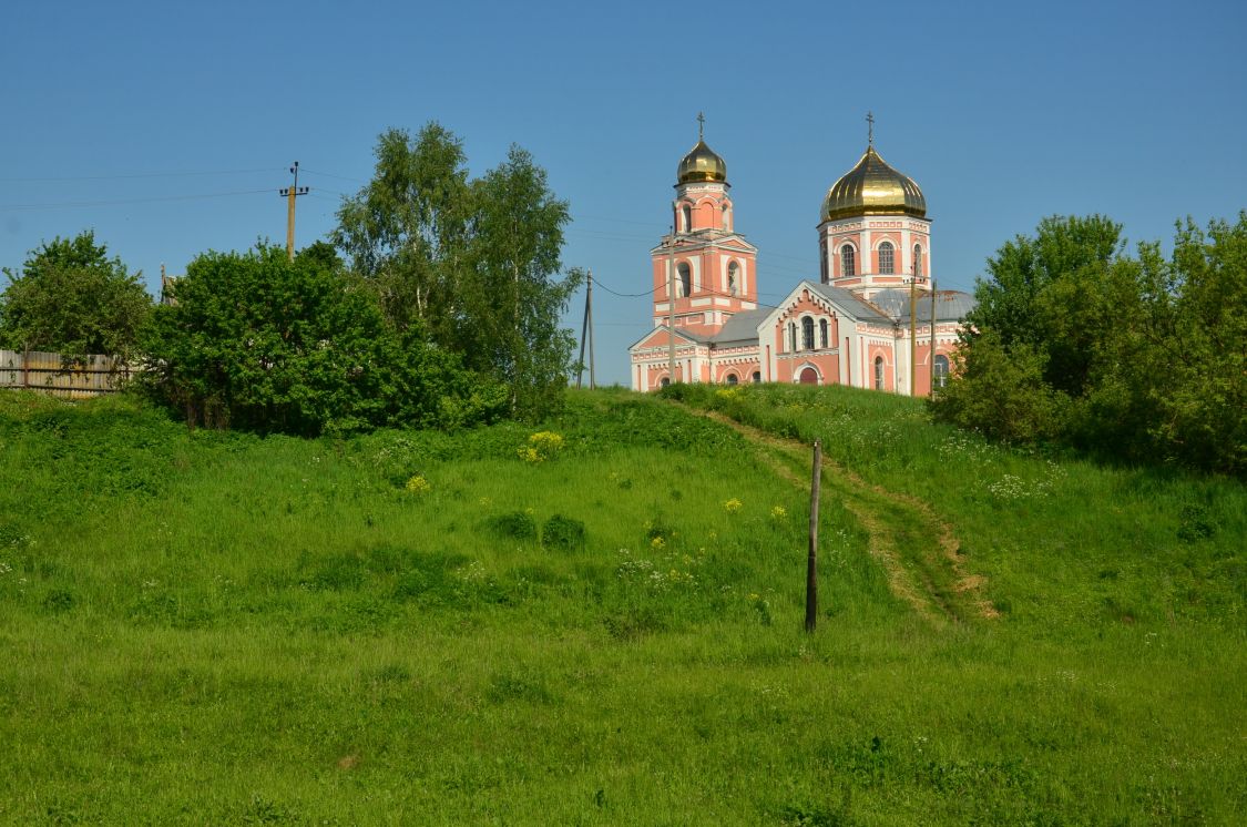 Церковь Бориса и Глеба, Госома (Брянский район, Брянская область). общий вид в ландшафте