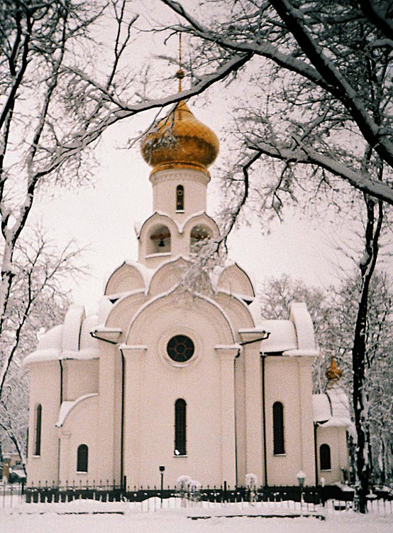 Донецк. Церковь Агапита Печерского. общий вид в ландшафте