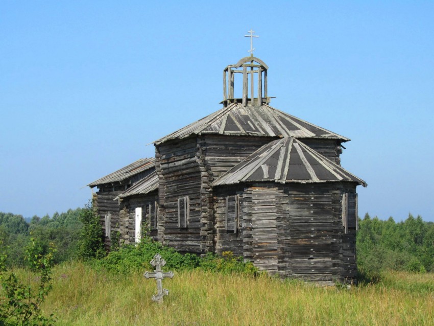 Онежены. Церковь Параскевы Пятницы. фасады, вид с юго-востока