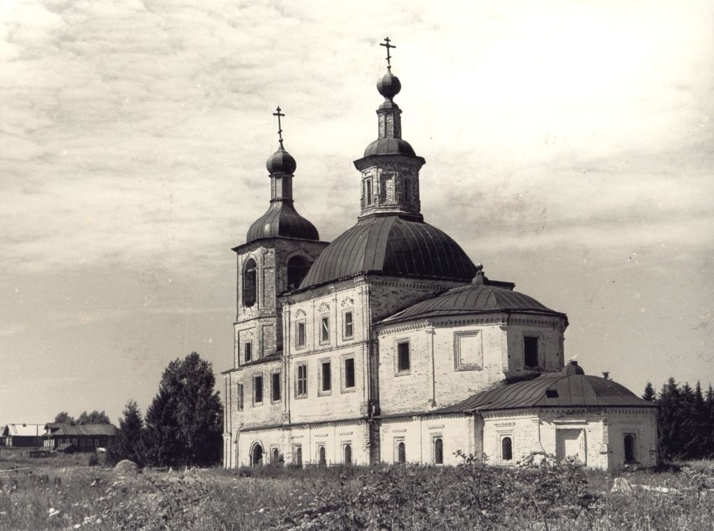 архивная фотография. Церковь Воскресения Христова, Пермогорье (Придворные Места) (Красноборский район, Архангельская область)