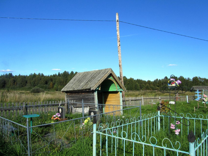 Часовня Илии Пророка, Пяльма (Пудожский район, Республика Карелия). дополнительная информация, ворота, вид с юго-запада