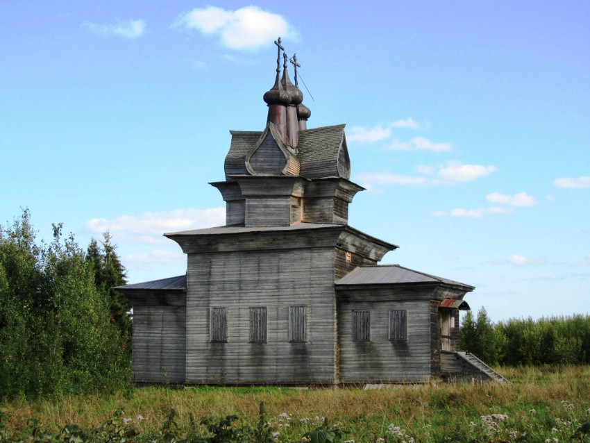 Церковь Георгия Победоносца, Пермогорье (Придворные Места) (Красноборский район, Архангельская область). фасады, северный фасад