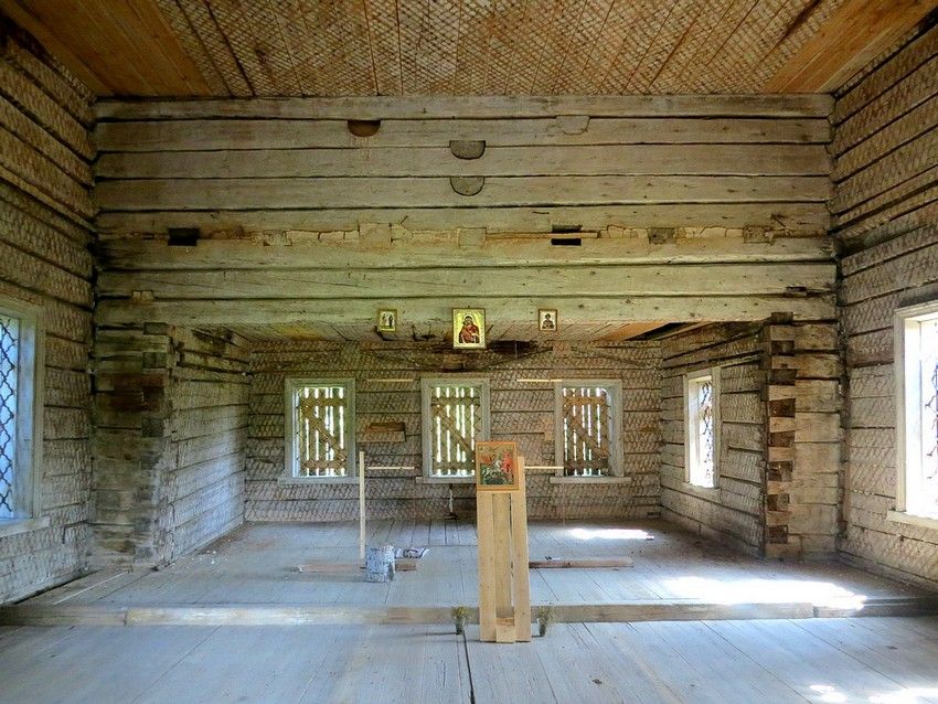 Церковь Георгия Победоносца, Пермогорье (Придворные Места) (Красноборский район, Архангельская область). интерьер и убранство