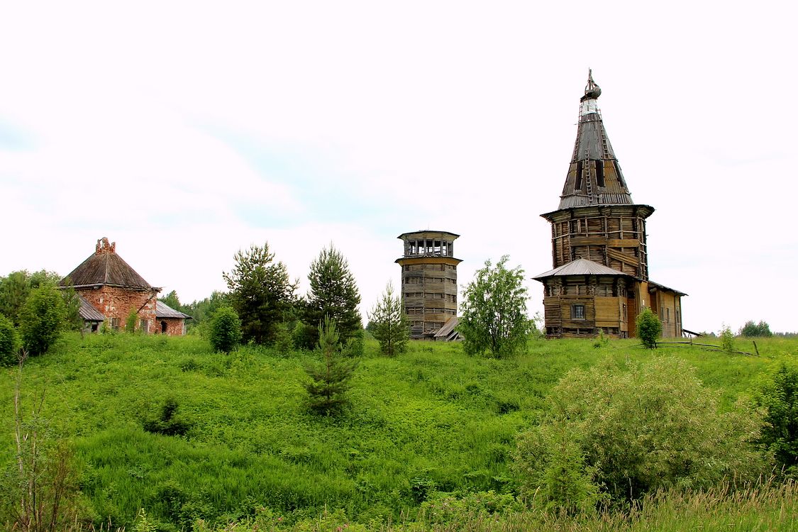 Коверниковская (Сельцо). Храмовый комплекс. Церкви Илии Пророка и Воздвижения Креста Господня. фасады