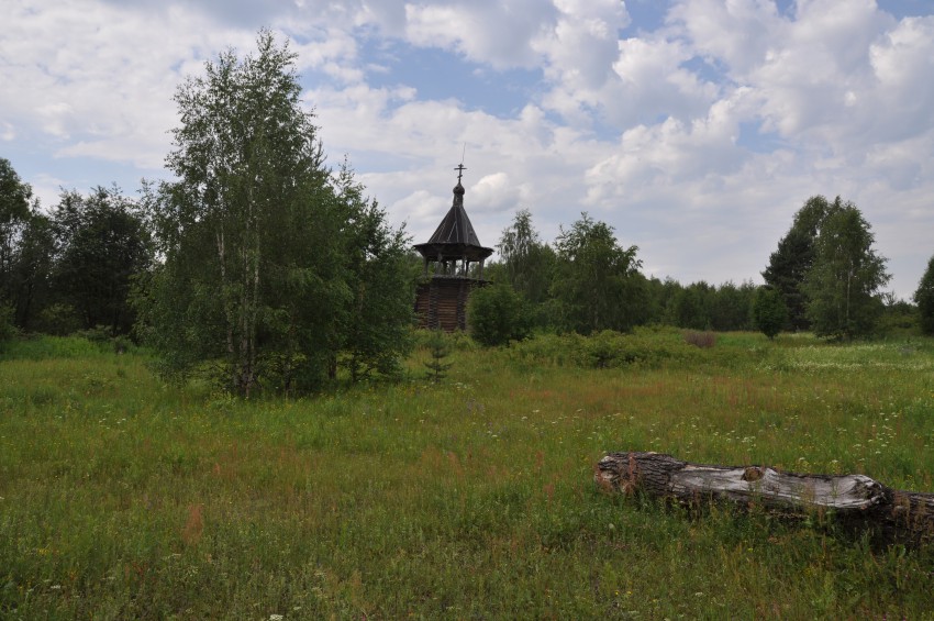 Колокольня церкви Флора и Лавра, Цивозерский Погост (Красноборский район, Архангельская область). общий вид в ландшафте