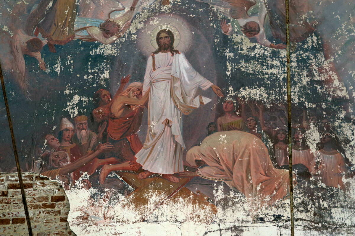 Церковь Николая Чудотворца, Гагарки (Котласский район и г. Котлас, Архангельская область). интерьер и убранство, Роспись основного помещения храма