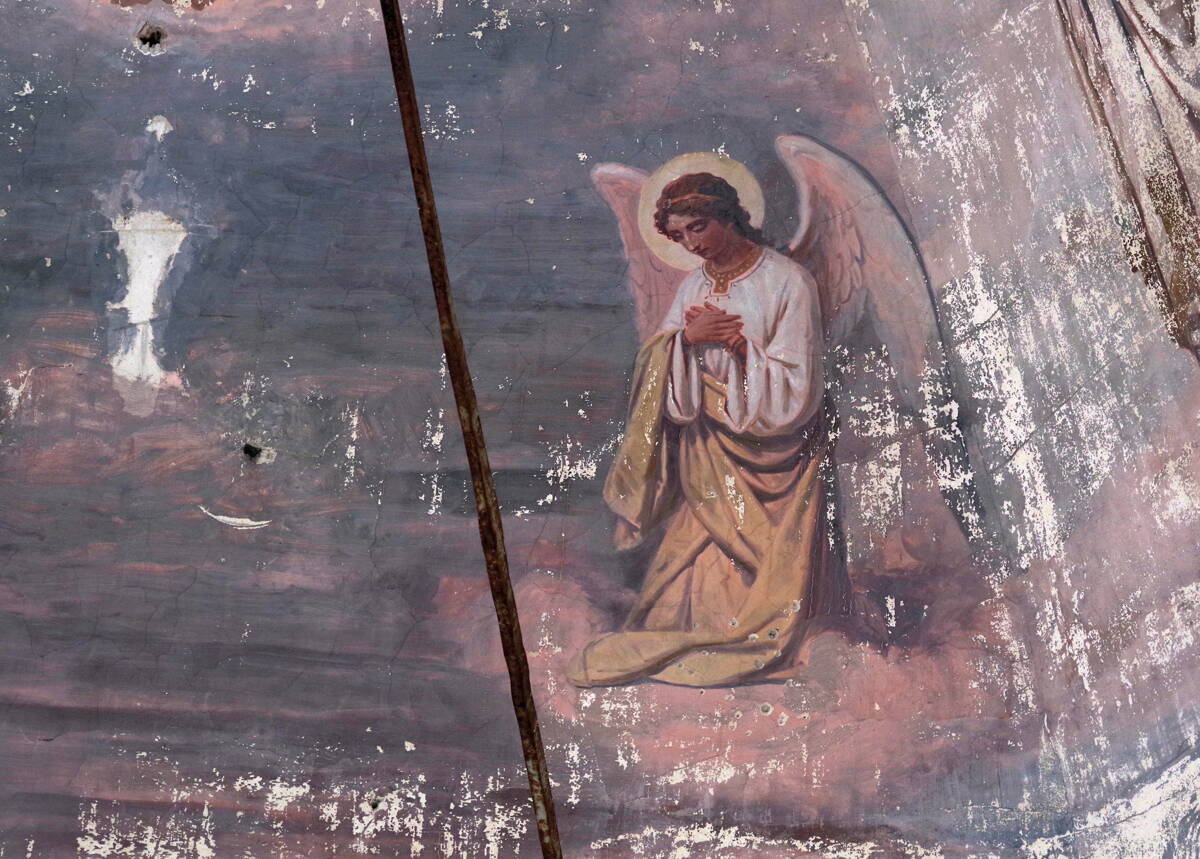Церковь Николая Чудотворца, Гагарки (Котласский район и г. Котлас, Архангельская область). интерьер и убранство, Роспись основного помещения храма