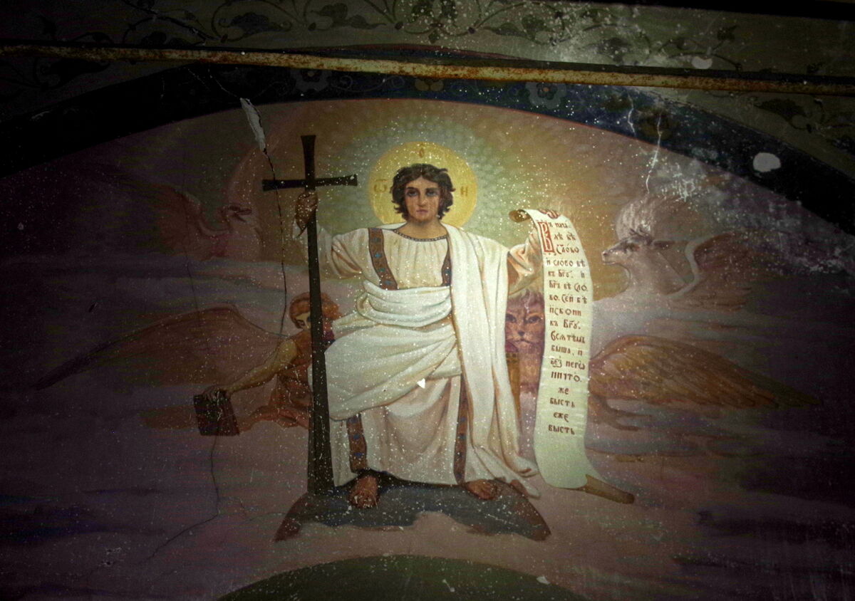 Церковь Николая Чудотворца, Гагарки (Котласский район и г. Котлас, Архангельская область). интерьер и убранство, Роспись трапезной