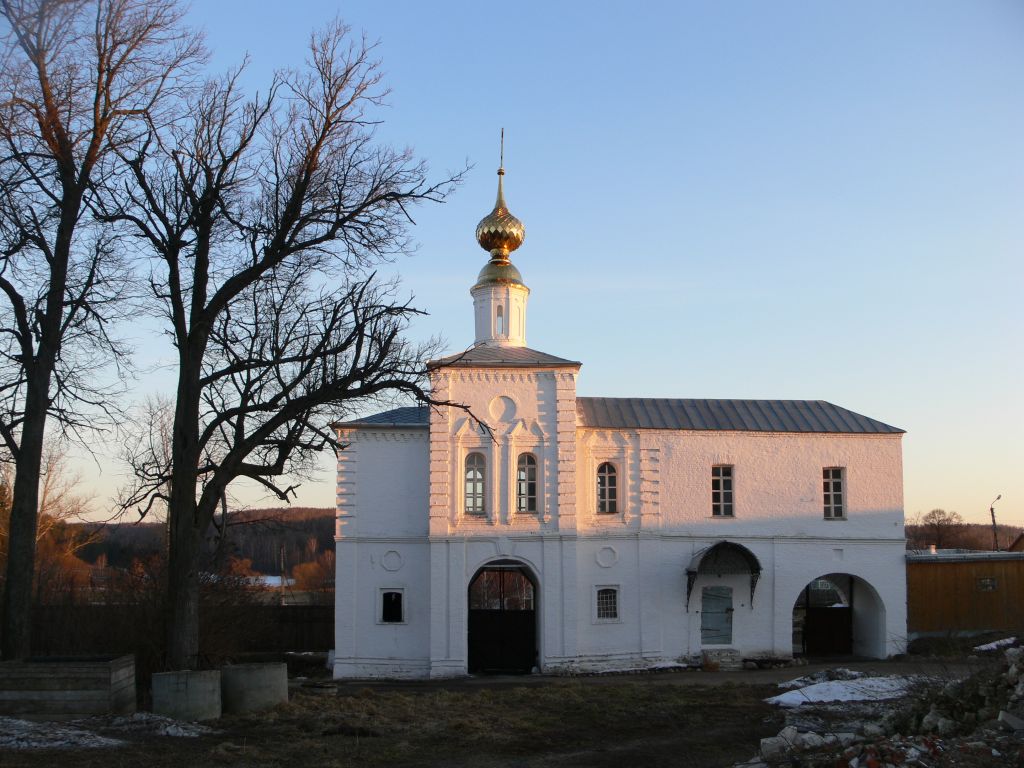 Николо-Волосовский монастырь. Церковь Покрова Пресвятой Богородицы, Волосово (Собинский район, Владимирская область). общий вид в ландшафте