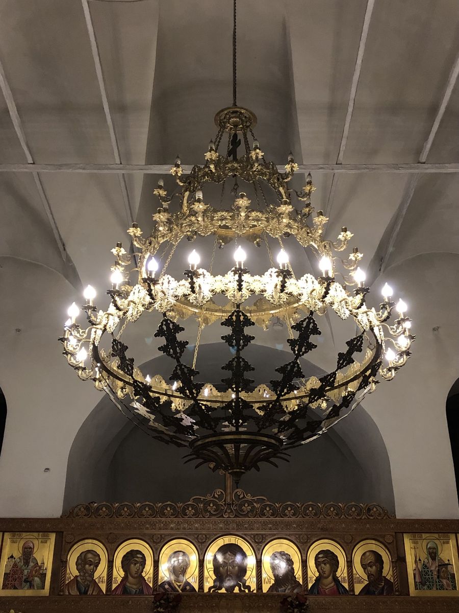 Паникадило, интерьер и убранство. Ризоположенский монастырь. Собор Положения ризы Божией Матери, Суздаль (Суздальский район, Владимирская область)