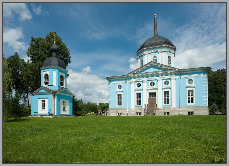 Церковь Благовещения Пресвятой Богородицы, Поливаново (Подольский городской округ, Московская область). общий вид в ландшафте