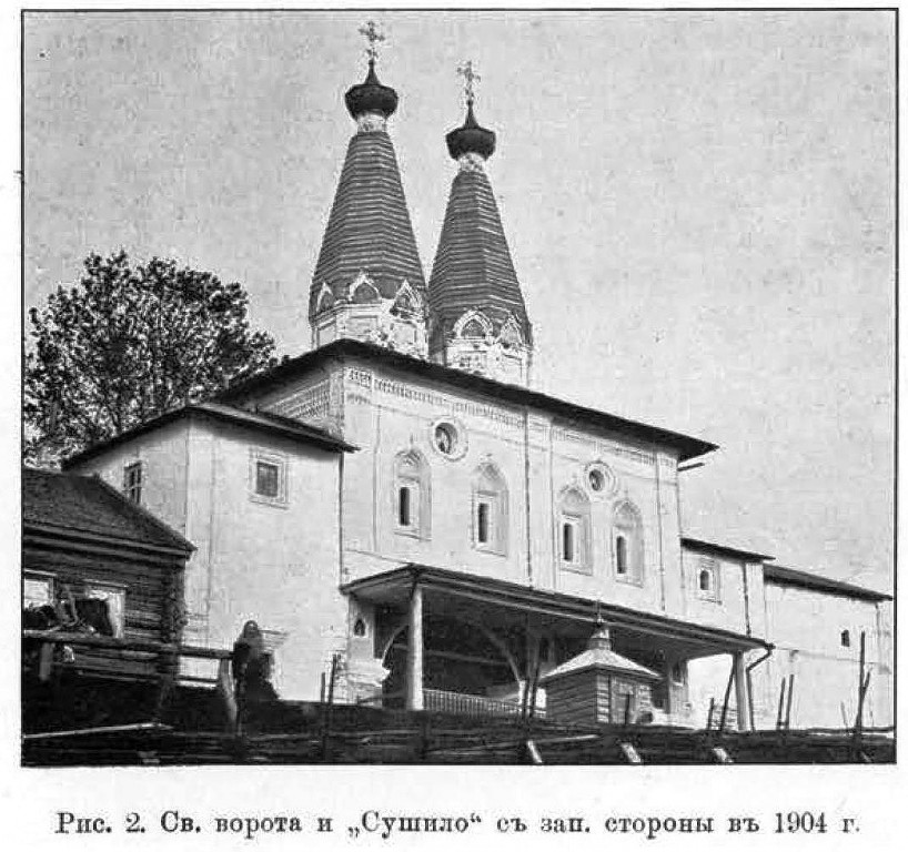 Ферапонтов монастырь. Церкви Богоявления Господня и Ферапонта, Ферапонтово (Кирилловский район, Вологодская область). архивная фотография, Известия ИАК 1908 http://www.library.chersonesos.org/showsection.php?section_code=2