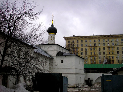 Таганский. Новоспасский монастырь. Церковь Николая Чудотворца. общий вид в ландшафте, вид с востока		      