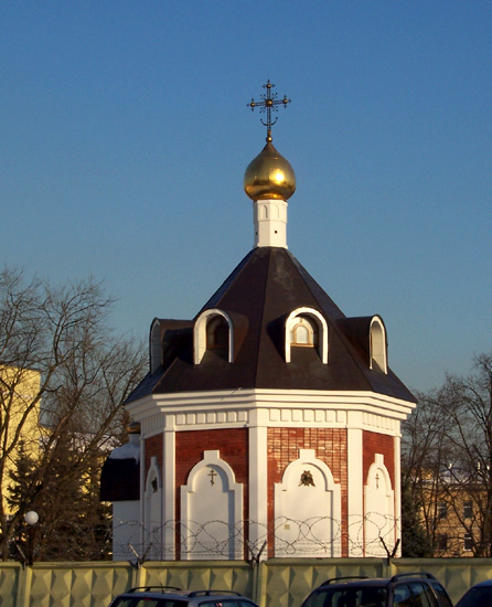 Часовня Георгия Победоносца при Управлении Центрального округа Национальной гвардии, Богородское (Восточный административный округ (ВАО), г. Москва). фасады