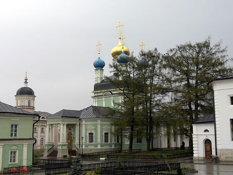 Козельск (Оптино). Оптина Пустынь. Собор Введения во храм Пресвятой Богородицы. общий вид в ландшафте