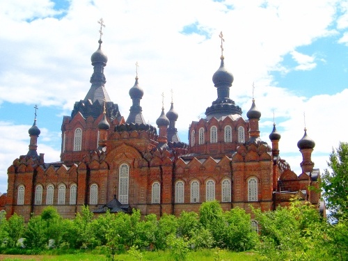 Казанская Амвросиевская пустынь. Собор Казанской иконы Божией Матери, Старое Шамордино (Козельский район, Калужская область). фасады, Фото Ольга Викулова