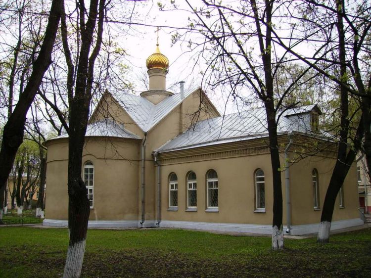 Домовая церковь Воскресения Словущего при Городской клинической больнице № 29, Лефортово (Юго-Восточный административный округ (ЮВАО), г. Москва). общий вид в ландшафте