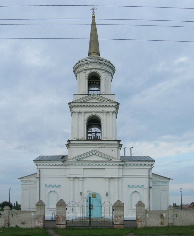 Церковь Казанской иконы Божией Матери, Новая Усмань (Новоусманский район, Воронежская область). общий вид в ландшафте
