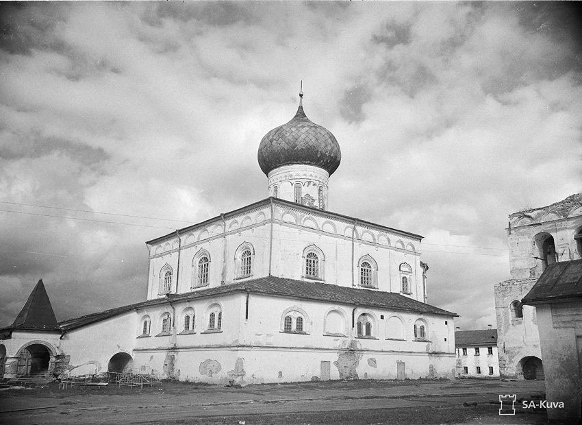 Александро-Свирский монастырь. Собор Троицы Живоначальной, Старая Слобода (Лодейнопольский район, Ленинградская область). архивная фотография, Фото из Архива финских вооруженных сил SA-kuva