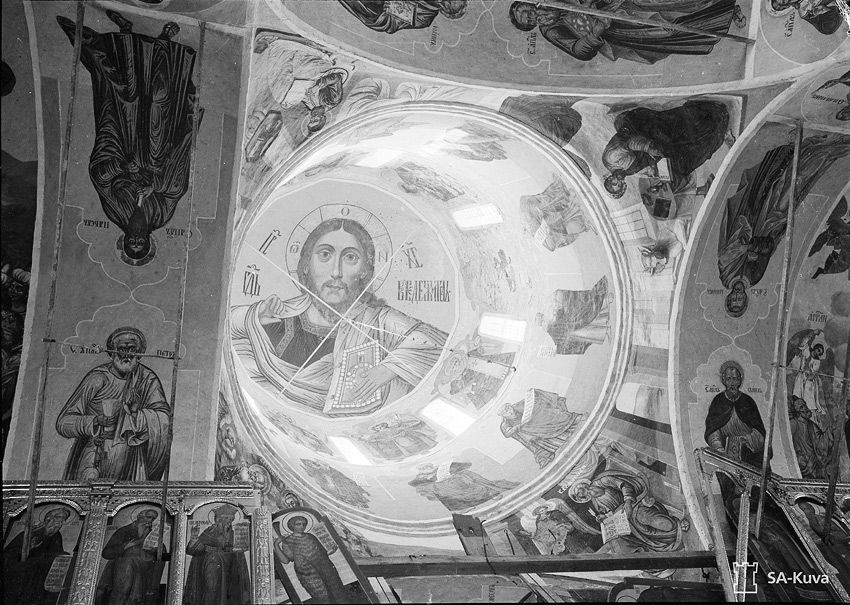 Александро-Свирский монастырь. Собор Троицы Живоначальной, Старая Слобода (Лодейнопольский район, Ленинградская область). архивная фотография, Фото из Архива финских вооруженных сил SA-kuva