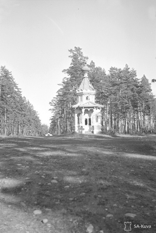 Коневец, остров. Рождества Пресвятой Богородицы Коневский монастырь. Часовня Успения Пресвятой Богородицы. архивная фотография, Фото из Архива финских вооруженных сил SA-kuva