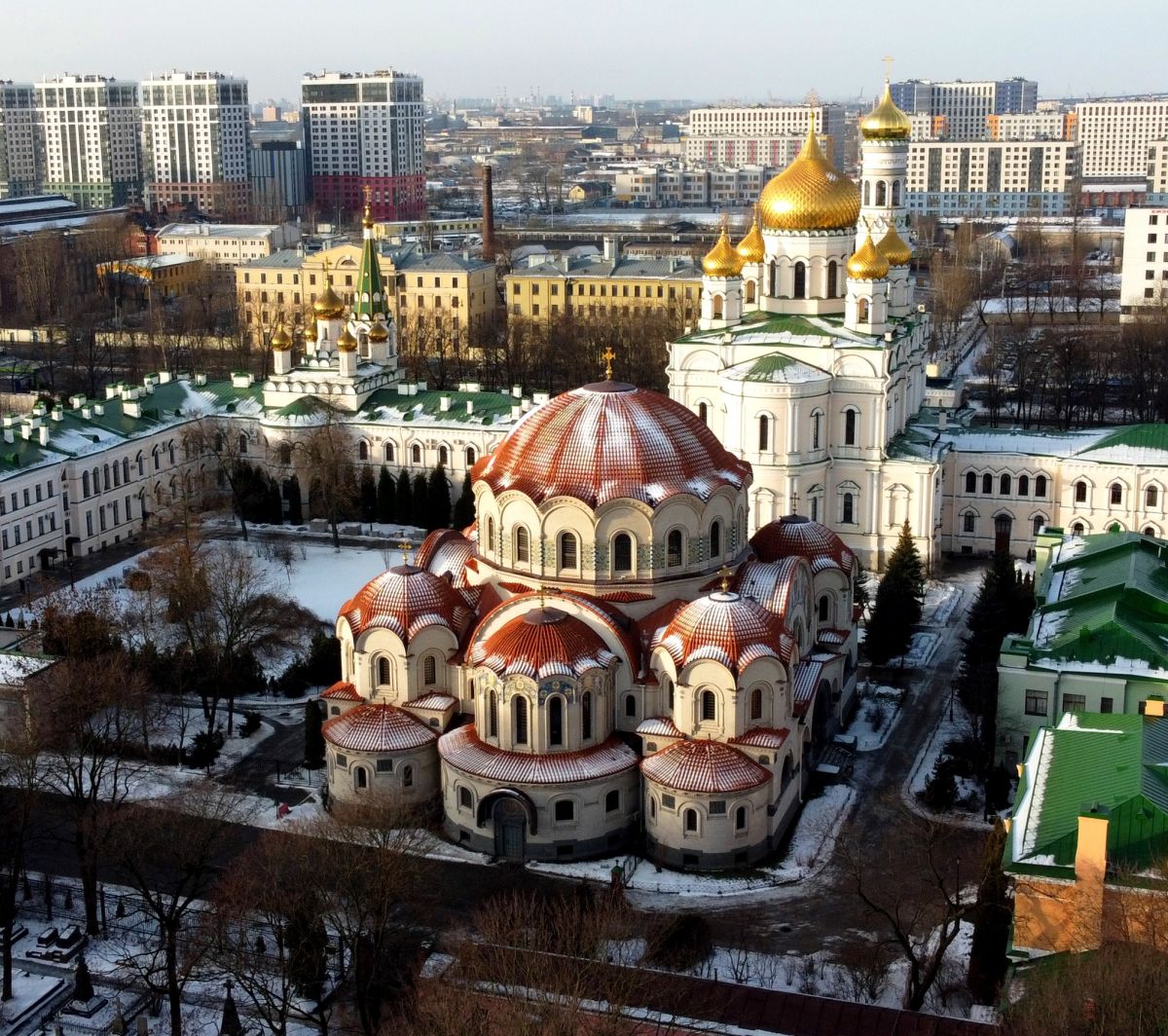 Московский район. Воскресенский Новодевичий Монастырь. Церковь Казанской иконы Божией Матери. художественные фотографии