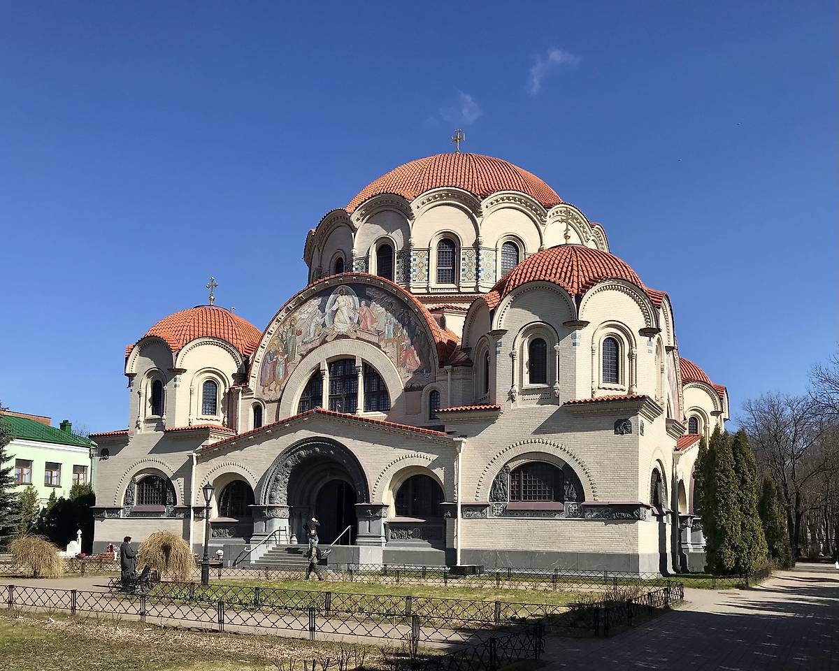 Западный фасад, фасады. Воскресенский Новодевичий монастырь. Церковь Казанской иконы Божией Матери, Московский район (Санкт-Петербург, г. Санкт-Петербург)