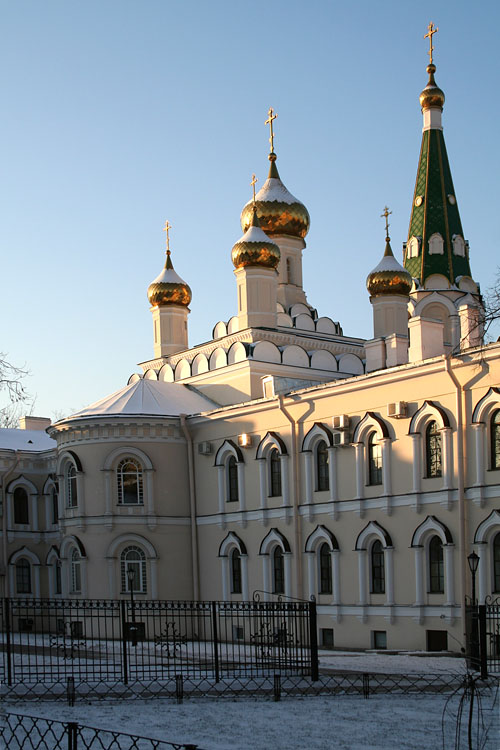 Воскресенский Новодевичий Монастырь. Церковь Ватопедской (Афонской) иконы Божией Матери, Московский район (Санкт-Петербург, г. Санкт-Петербург). фасады