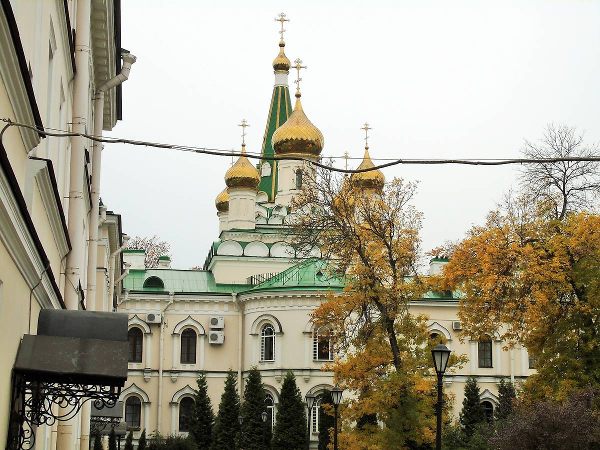 фасады. Воскресенский Новодевичий монастырь. Церковь Ватопедской (Афонской) иконы Божией Матери, Московский район (Санкт-Петербург, г. Санкт-Петербург)