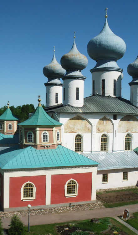 Тихвинский Богородице-Успенский мужской монастырь. Собор Успения Пресвятой Богородицы, Тихвин (Тихвинский район, Ленинградская область). архитектурные детали, Вид с колокольни