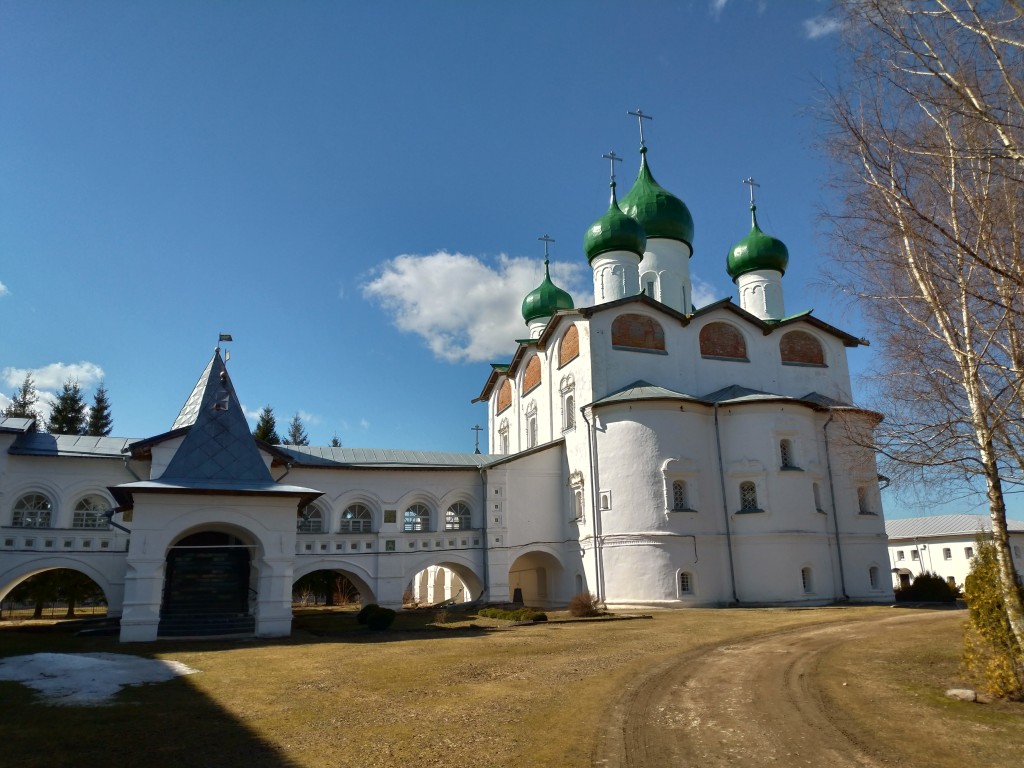 Николо-Вяжищский ставропигиальный женский монастырь. Соборная церковь Николая Чудотворца и Евфимия Вяжищского, Вяжищи (Новгородский район, Новгородская область). фасады