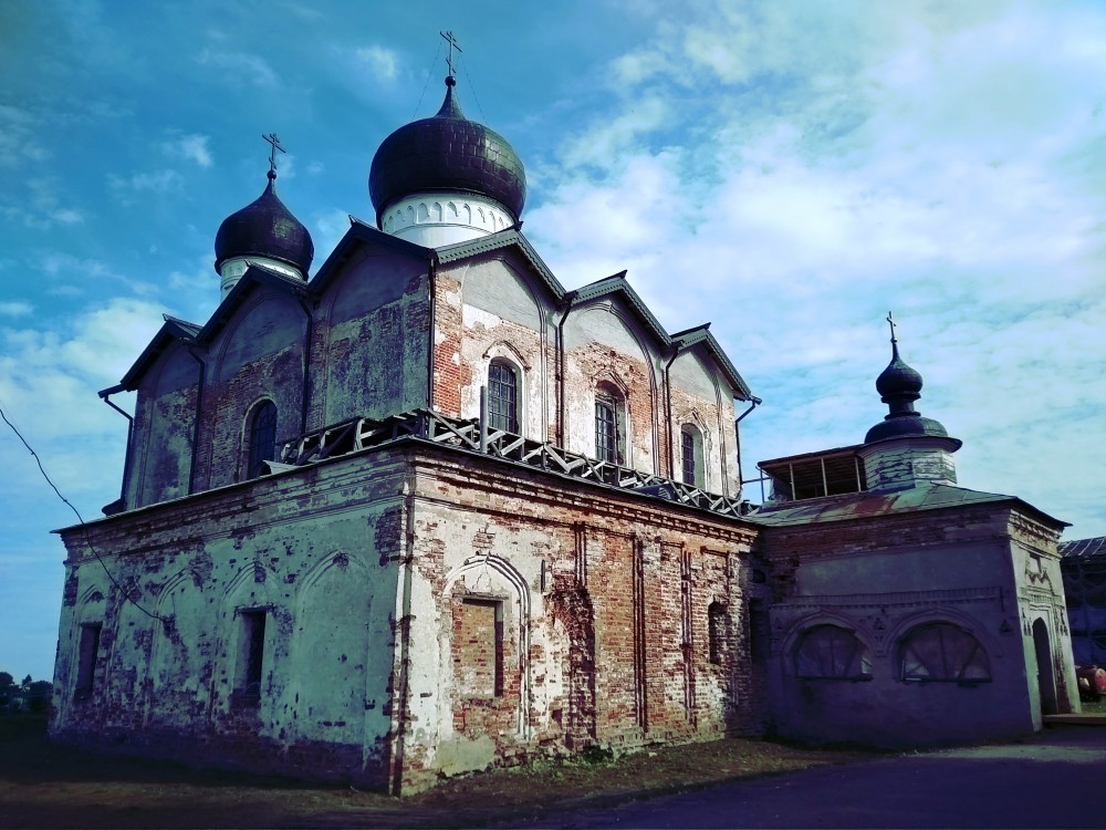 Троицкий Михаило-Клопский монастырь. Собор Троицы Живоначальной, Сельцо (Новгородский район, Новгородская область). фасады