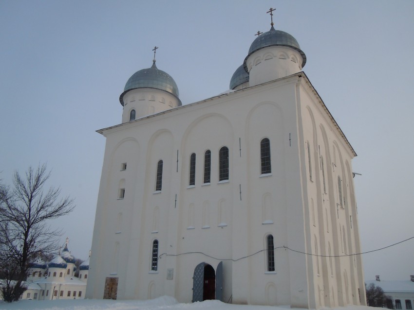 Юрьев мужской монастырь. Собор Георгия Победоносца, Юрьево (Великий Новгород, город, Новгородская область). дополнительная информация, снято 10 декабря 2010