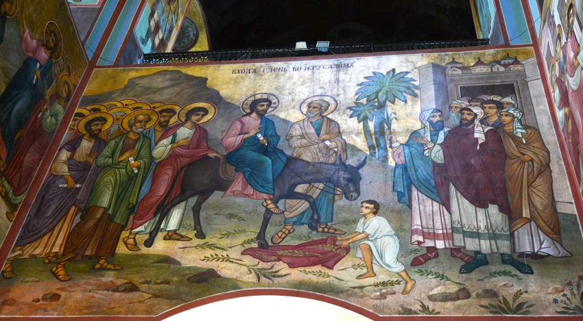 Юрьев мужской монастырь. Собор Георгия Победоносца, Юрьево (Великий Новгород, город, Новгородская область). интерьер и убранство, Вход Господень в Иерусалим