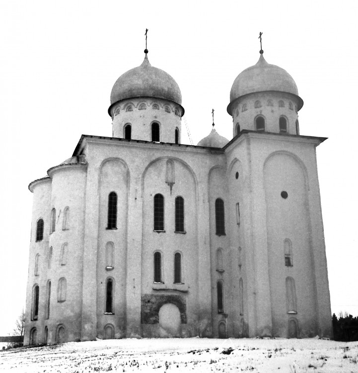 Юрьев мужской монастырь. Собор Георгия Победоносца, Юрьево (Великий Новгород, город, Новгородская область). фасады