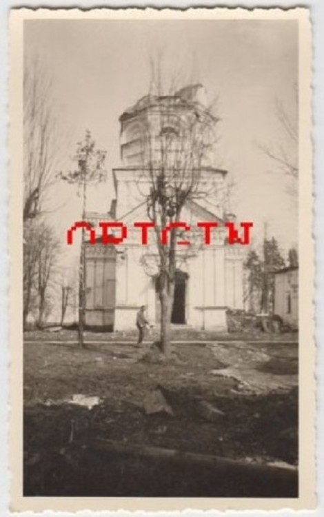 Никольский Косинский монастырь. Церковь Варлаама Хутынского, Косино (Старорусский район, Новгородская область). архивная фотография, Фото 1941 г. с аукциона e-bay.de