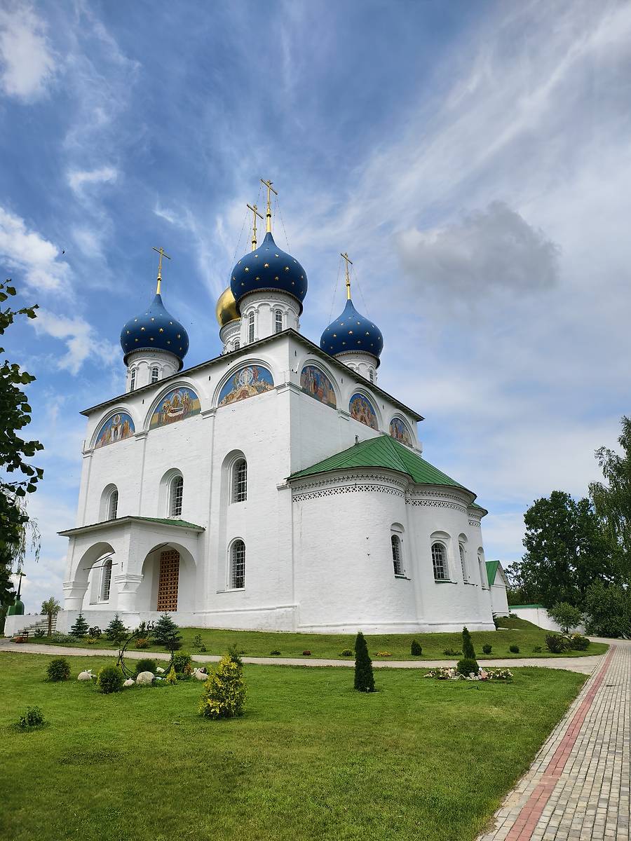 Общий вид с Юго-Востока, фасады. Успенская Флорищева мужская пустынь. Собор Успения Пресвятой Богородицы, Фролищи (Володарский район, Нижегородская область)