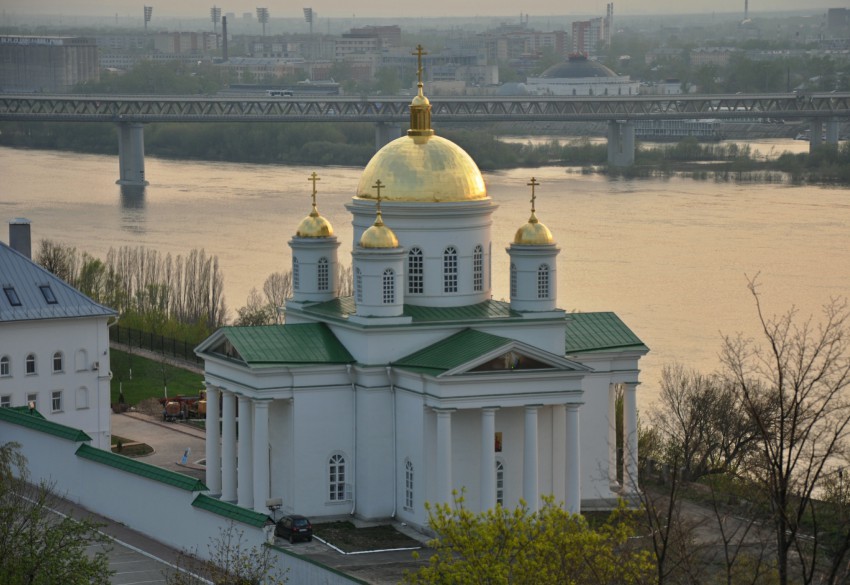Благовещенский монастырь. Церковь Алексия, митрополита Московского, Нижегородский район (Нижний Новгород, город, Нижегородская область). общий вид в ландшафте