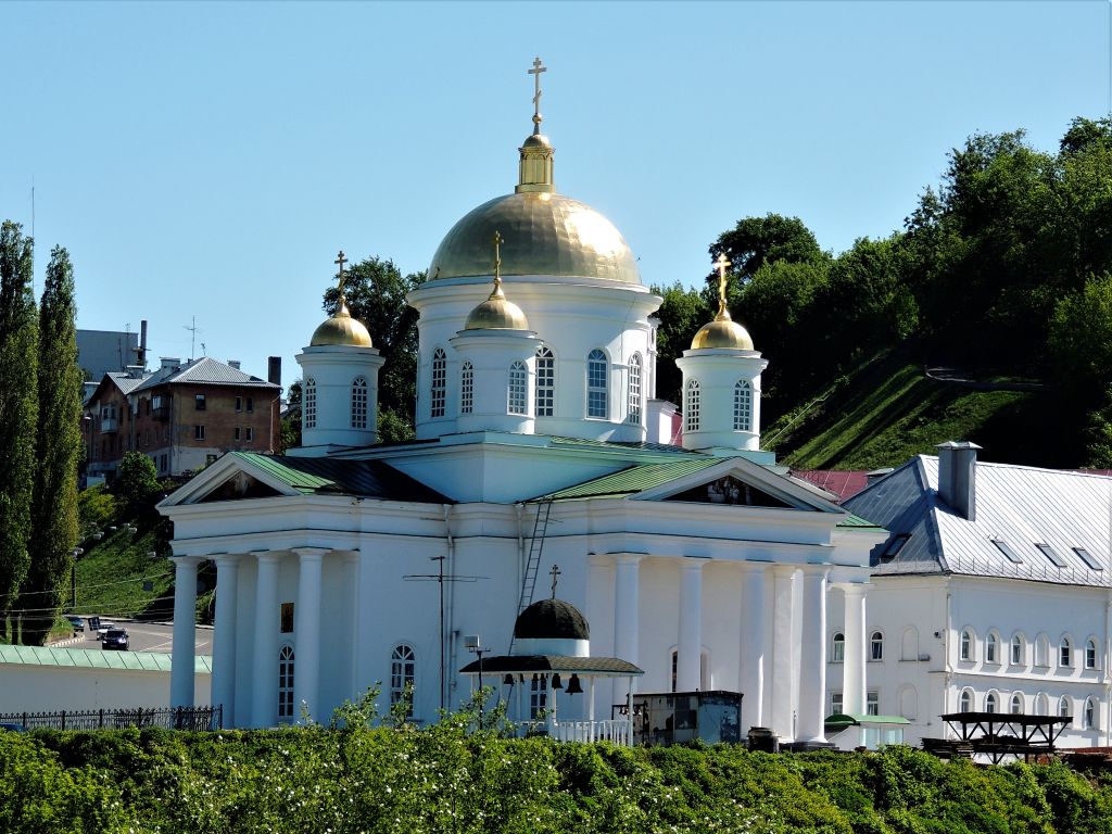 Нижегородский район. Благовещенский монастырь. Церковь Алексия, митрополита Московского. фасады, Вид со стороны Оки