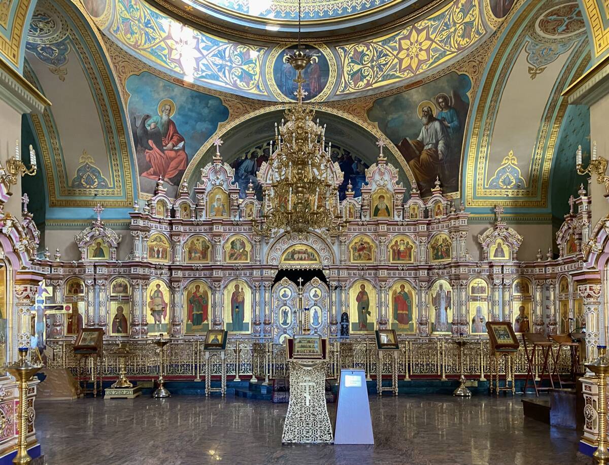 Благовещенский монастырь. Церковь Алексия, митрополита Московского, Нижегородский район (Нижний Новгород, город, Нижегородская область). интерьер и убранство, Главный иконостас, фронтальный вид