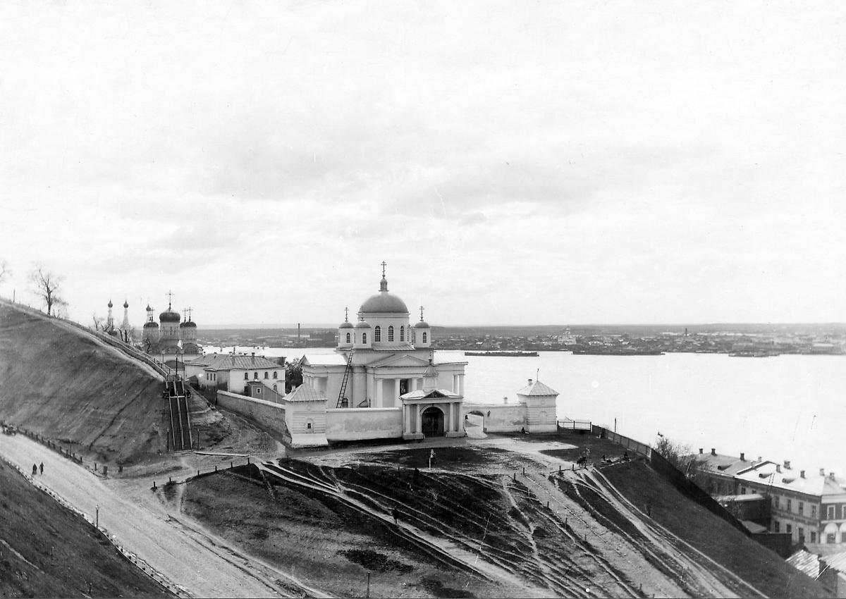Алексеевская церковь. Конец XIX в., архивная фотография. Благовещенский монастырь. Церковь Алексия, митрополита Московского, Нижегородский район (Нижний Новгород, город, Нижегородская область)