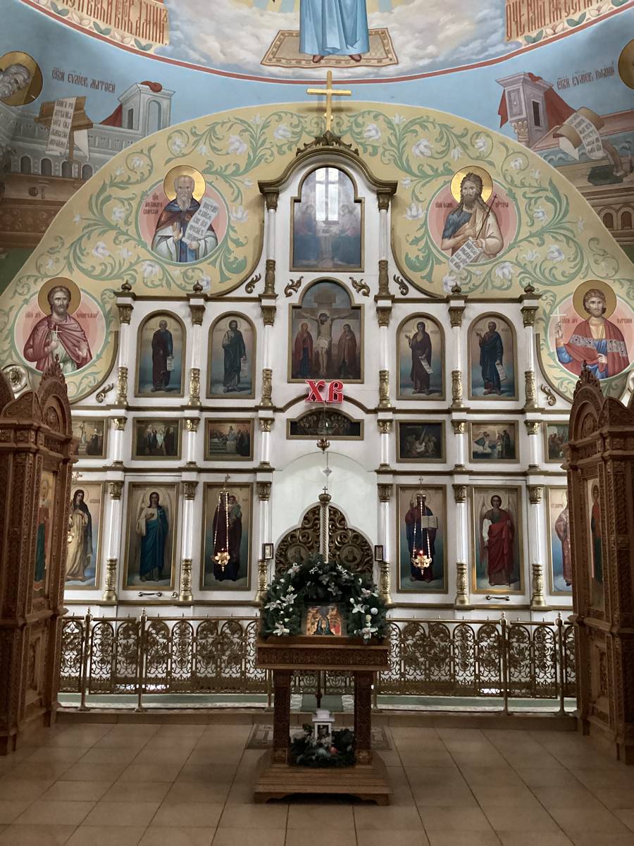 Иконостас, интерьер и убранство. Церковь Димитрия Ростовского, Дмитриевское (Заокский район, Тульская область)