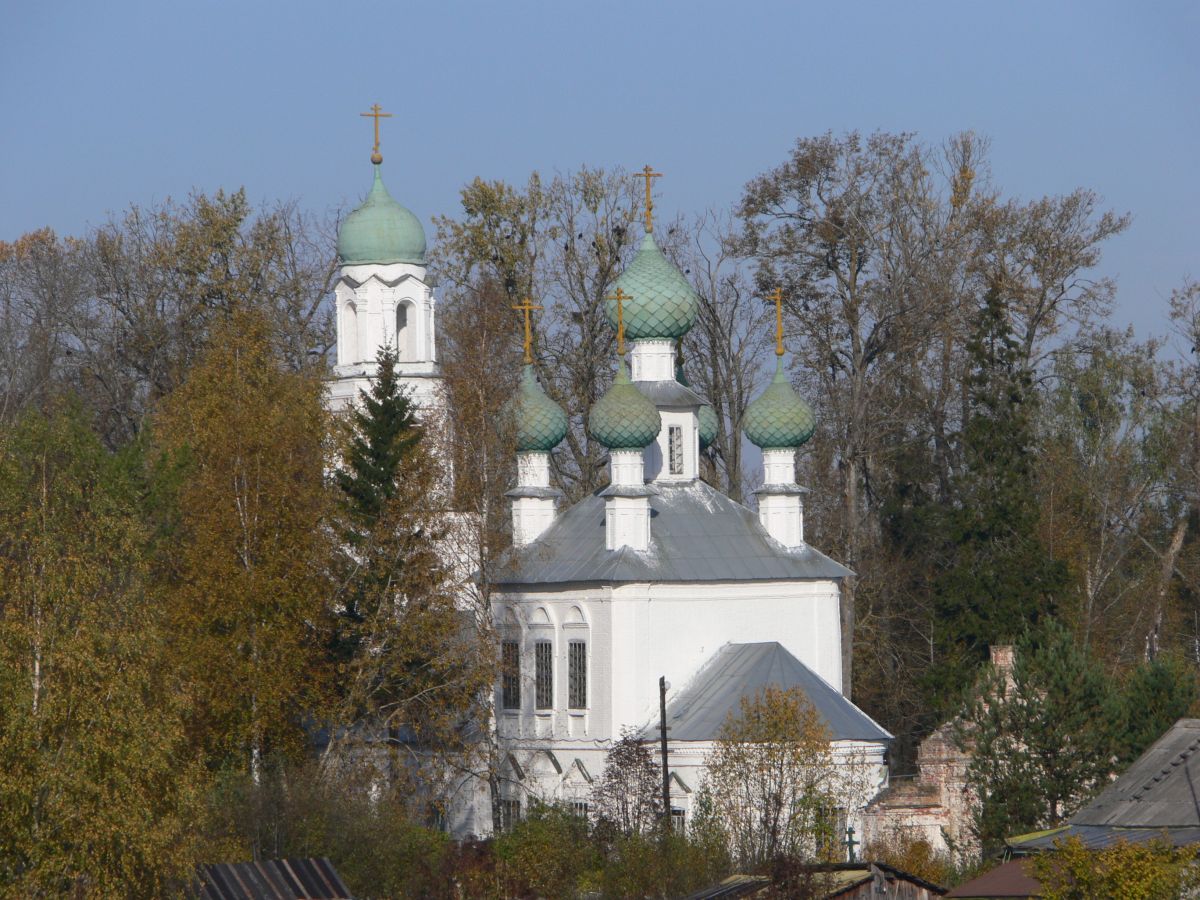 Любим. Церковь Введения во храм Пресвятой Богородицы. общий вид в ландшафте