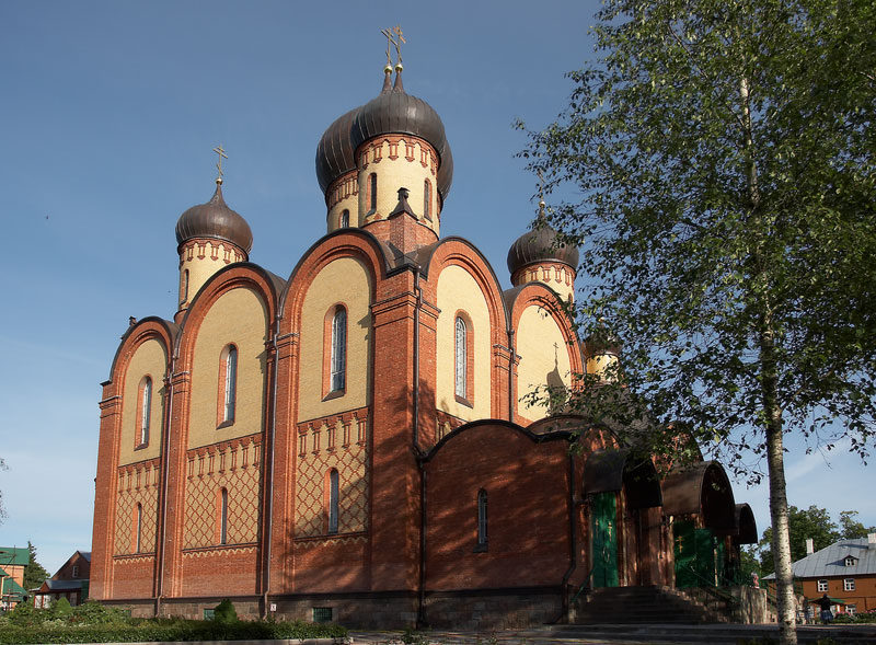 Успенский Пюхтицкий женский монастырь. Собор Успения Пресвятой Богородицы, Куремяэ (Ида-Вирумаа, Эстония). фасады, Вид с северо-запада