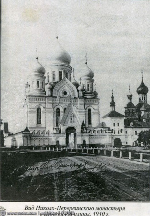 Николо-Перервинский монастырь. Собор Иверской иконы Божией Матери, Печатники (Юго-Восточный административный округ (ЮВАО), г. Москва). архивная фотография, фото с сайта pastvu.com