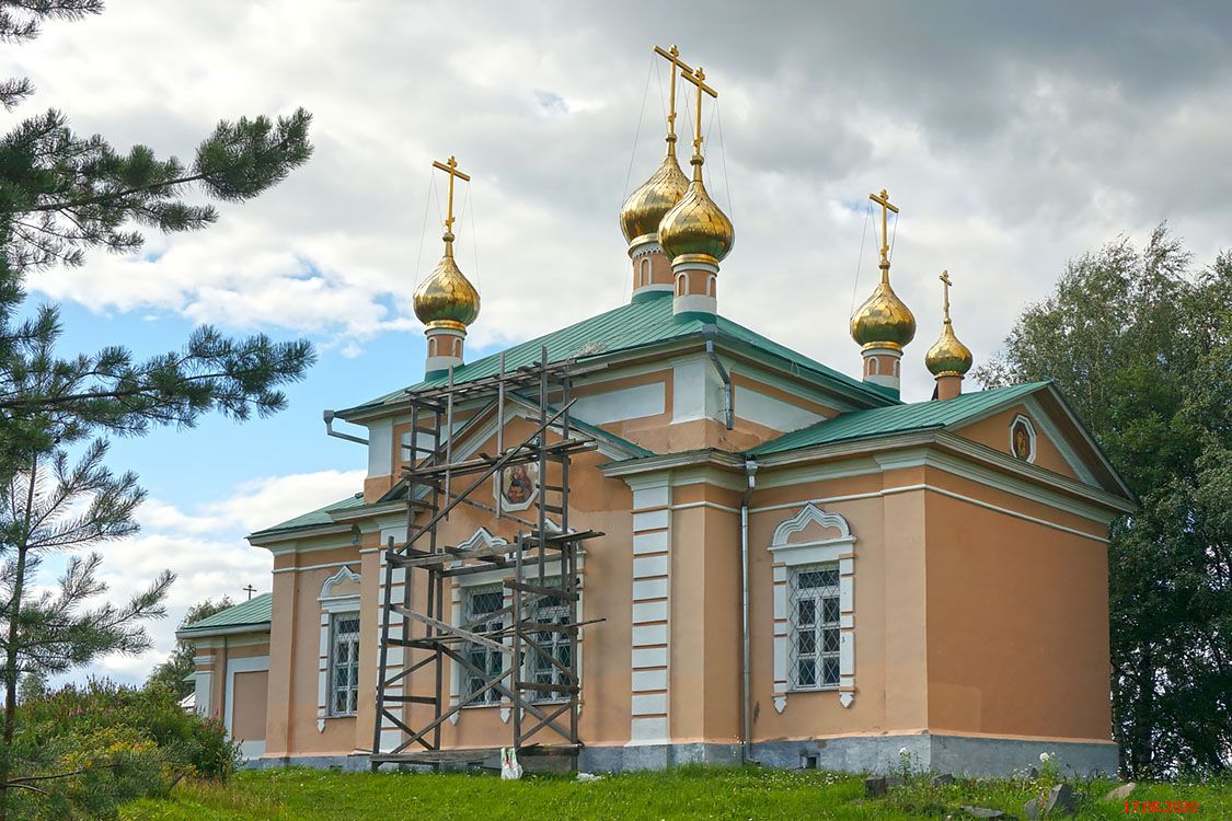Важеозерский Спасо-Преображенский мужской монастырь. Церковь Всех Святых, Интерпосёлок (Олонецкий район, Республика Карелия). фасады