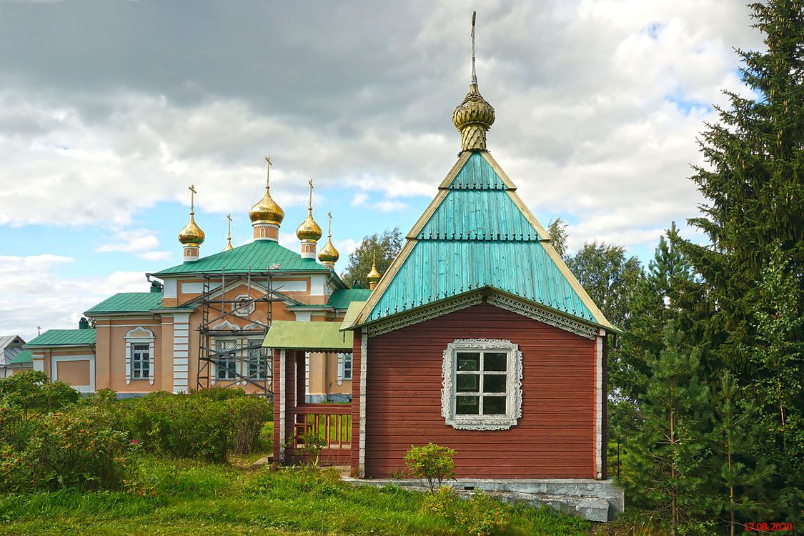 Интерпосёлок. Важеозерский Спасо-Преображенский мужской монастырь. Часовня Новомучеников и исповедников Церкви Русской. фасады