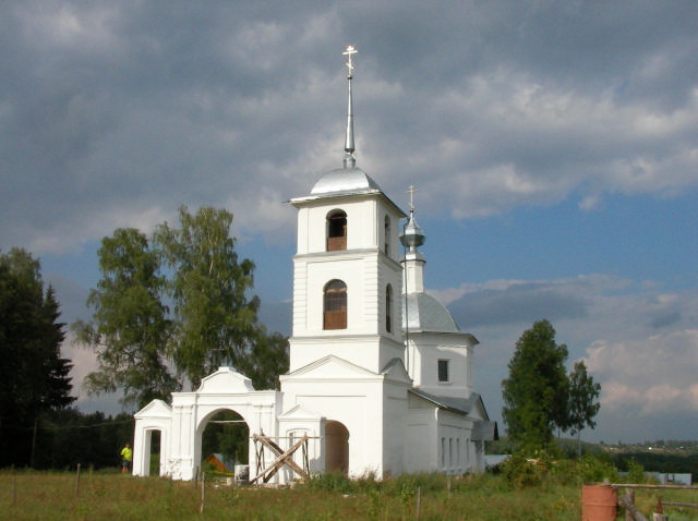 Акиншино, урочище. Богоявленский монастырь. Казанский скит. Церковь Казанской иконы Божией Матери. фасады, храм в честь Казанской иконы Богоматери